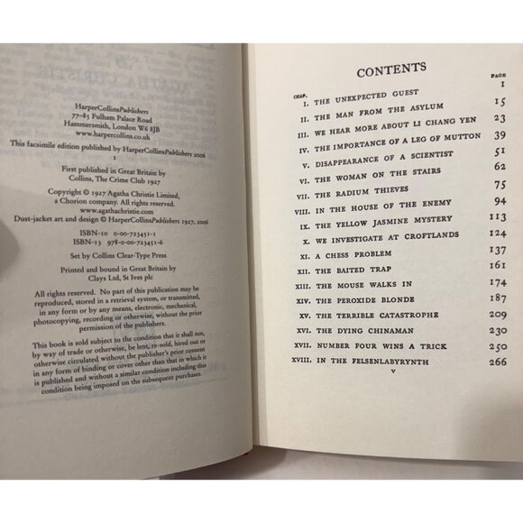 Agatha Christie The Big Four 2006 Murder Mystery Hardcover DJ Harper Collins - Picture 3 of 14